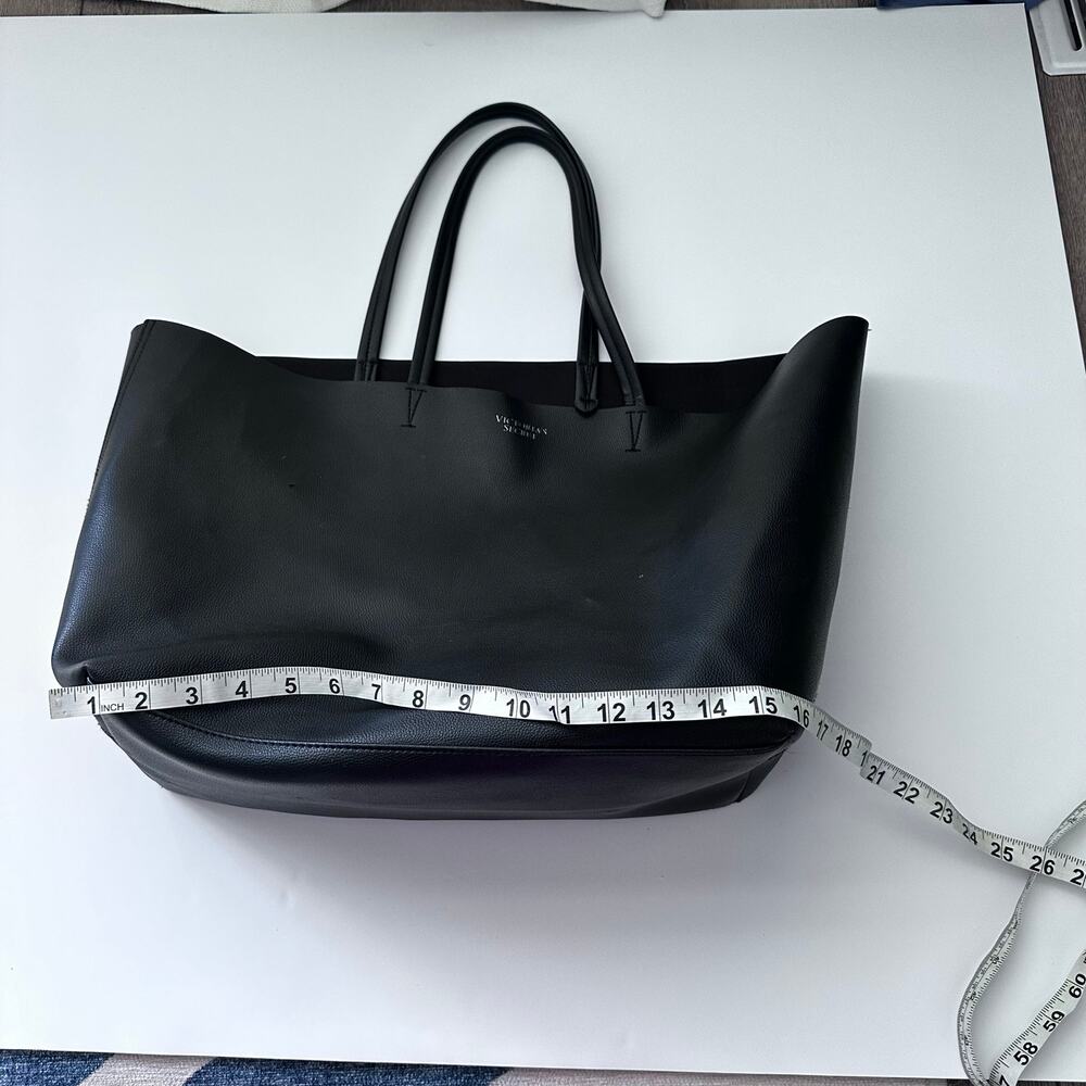Victoria's Secret Large Faux Leather Tote Bag - Picture 4 of 11